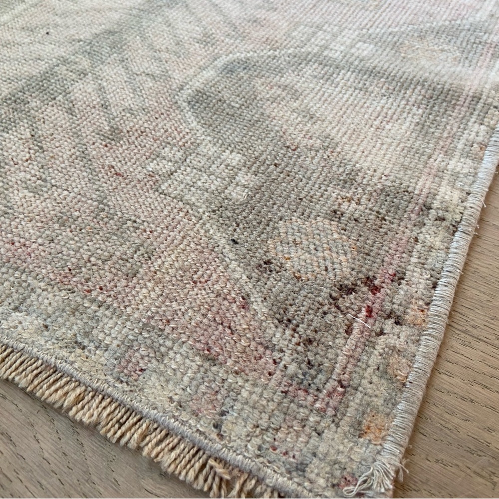 Hand Made Turkish Blush Vintage Rug